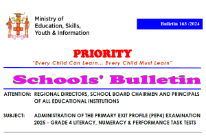 Cover_PRIORITY BULLETIN 163 – 2024 – ADMINISTRATION OF THE PRIMARY EXIT PROFILE (PEP4) EXAMINATION 2025 – GRADE 4 LITERACY, NUMERACY & PERFORMANCE TASK TESTS